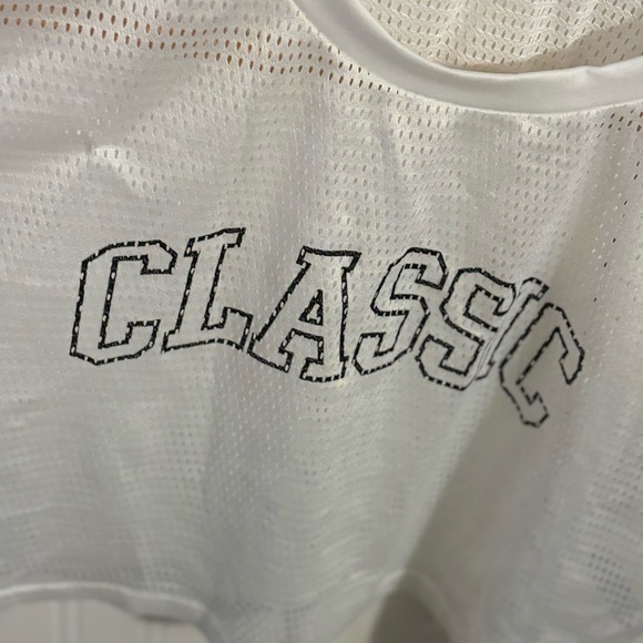 White Crop Top - Gym Workout - Picture 3 of 5